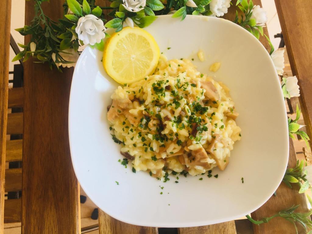 Risoto de Cogumelos Shitake e Molho Inglês…tanto sabor…tão&nbsp;cremoso!