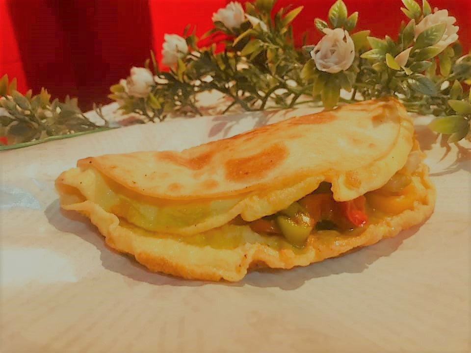Jantar rapidíssimo…Quesadilla de omelete com recheio à&nbsp;escolha