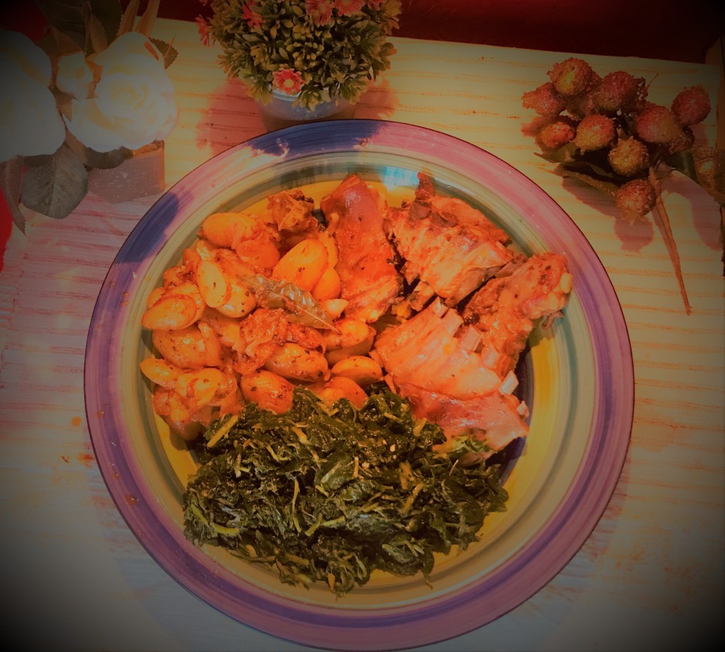 Cabrito assado com batatinhas e&nbsp;grelos